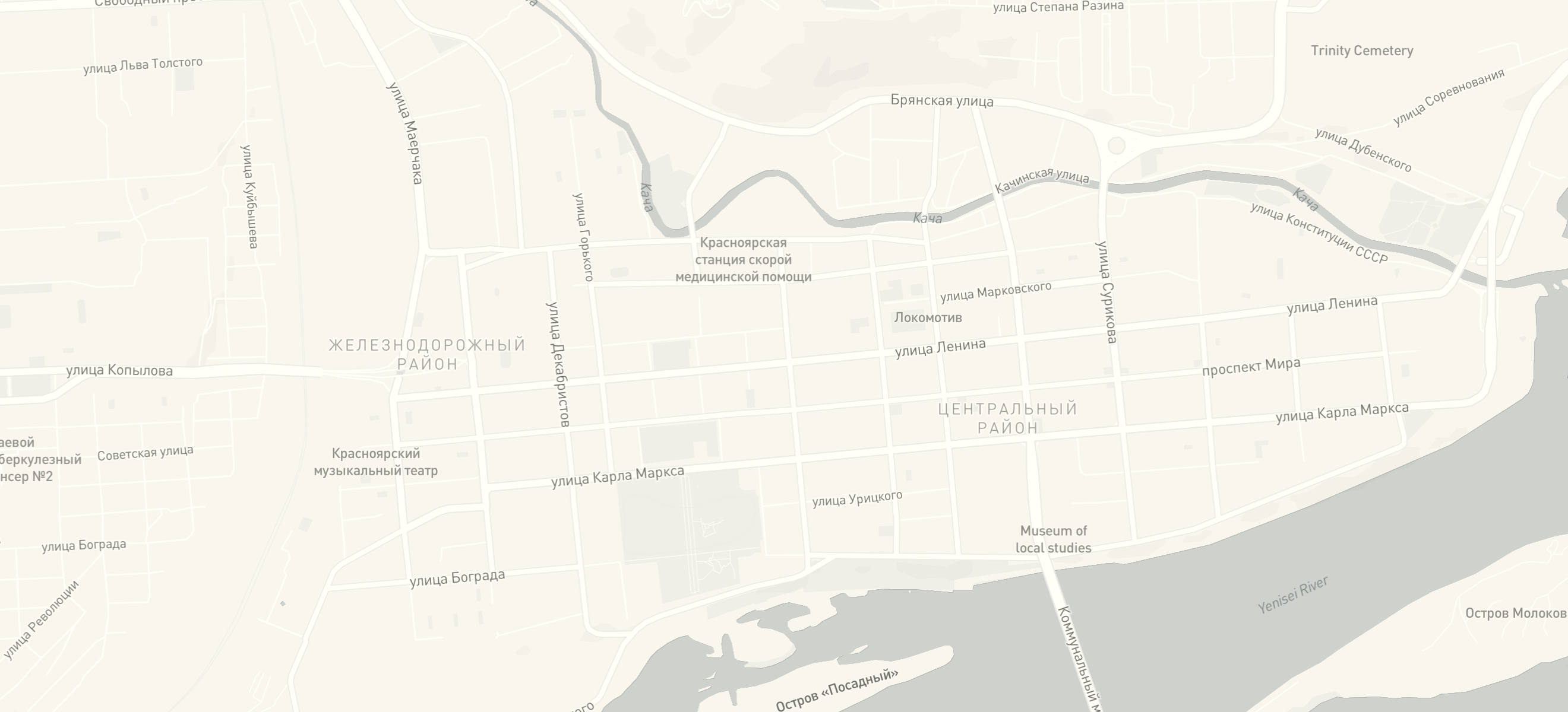 Новая карта Красноярска 2023г.